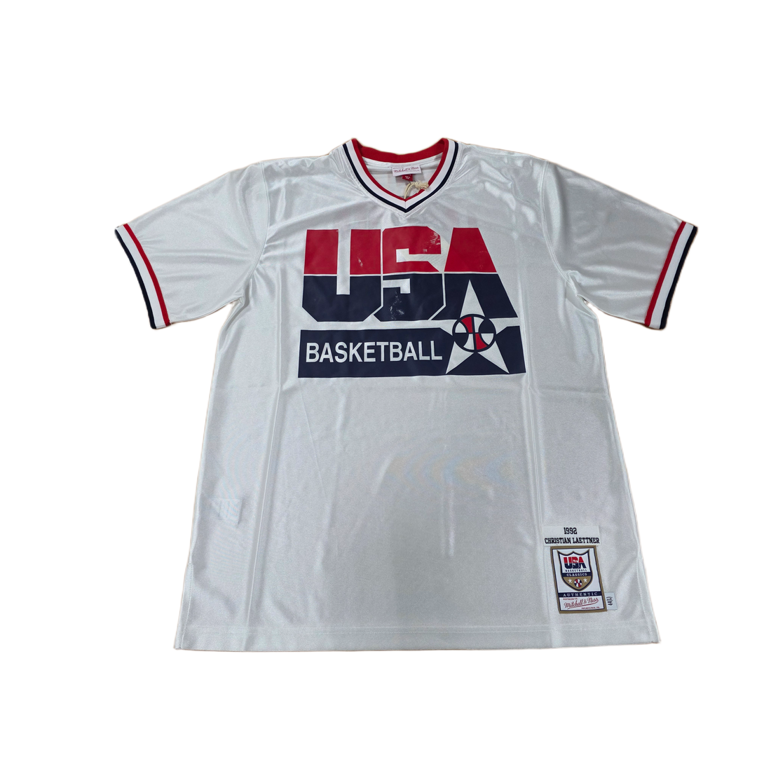 Mitchell And Ness Mitchell And Ness Authentic Shooting S Sporttop Wt MN18427USAWHIT92CLAM