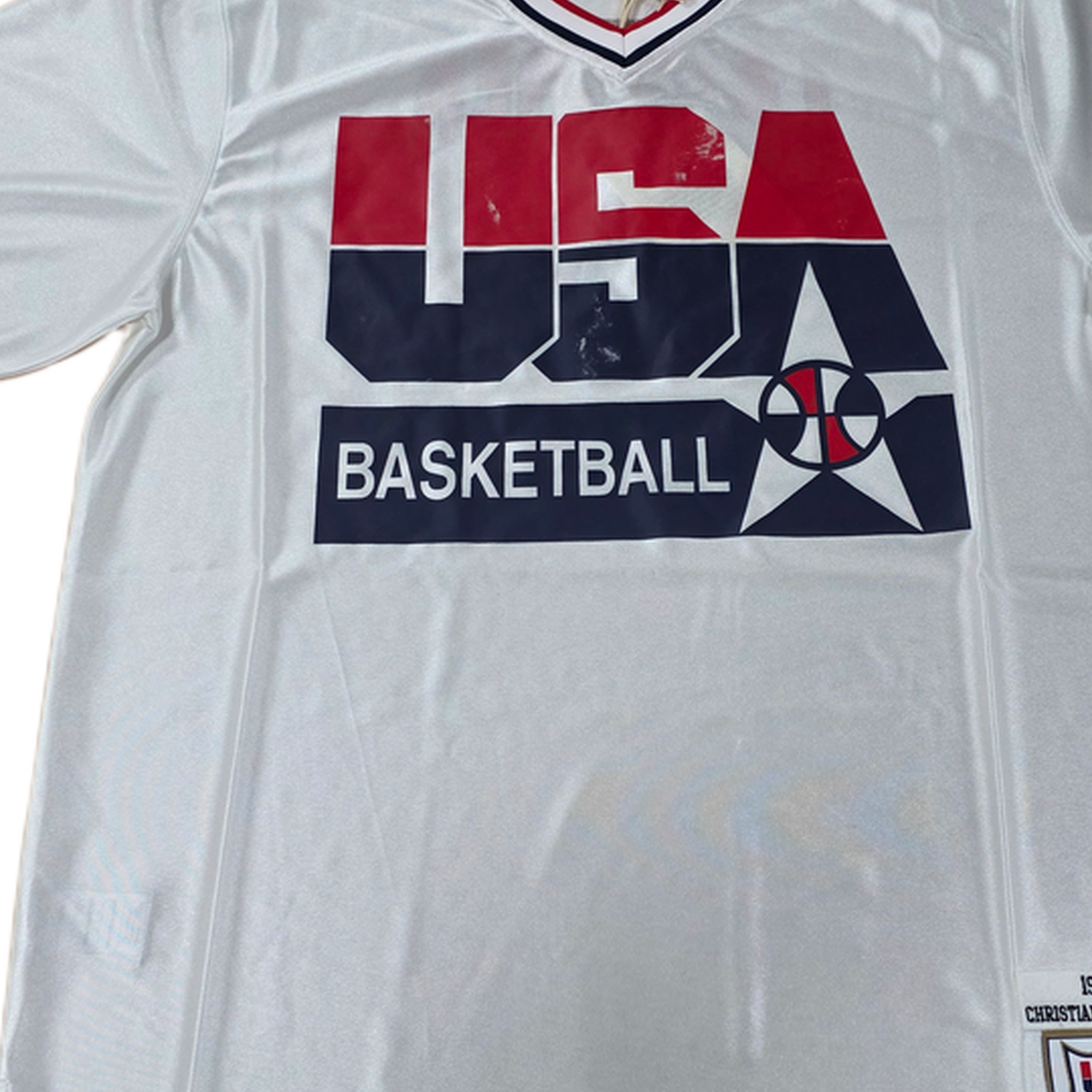 Mitchell And Ness Mitchell And Ness Authentic Shooting S Sporttop Wt MN18427USAWHIT92CLAM