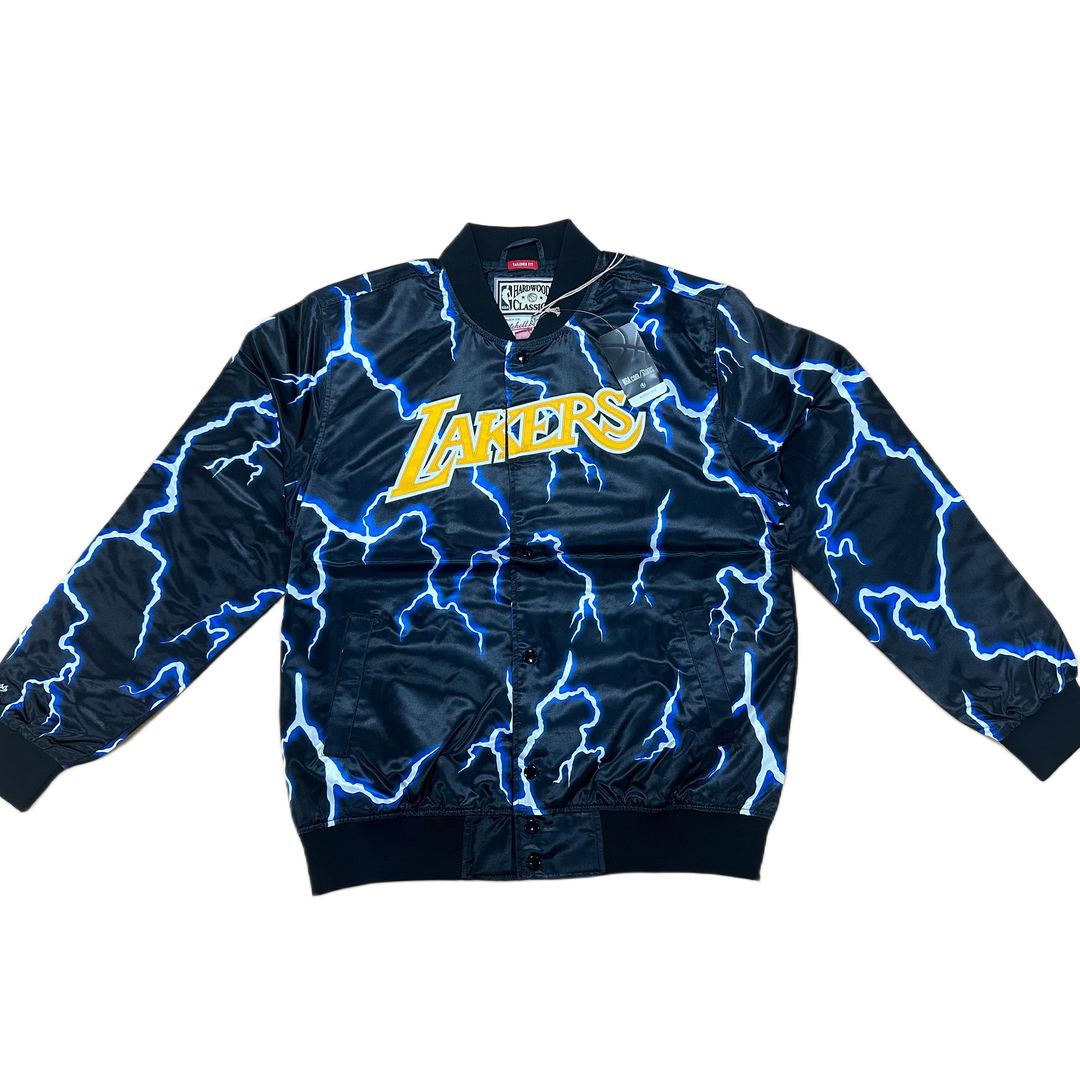 Mitchell And Ness Mitchell And Ness Lightning Satin Jack Jacket Prpl&Blk MN18006LALPTBKM