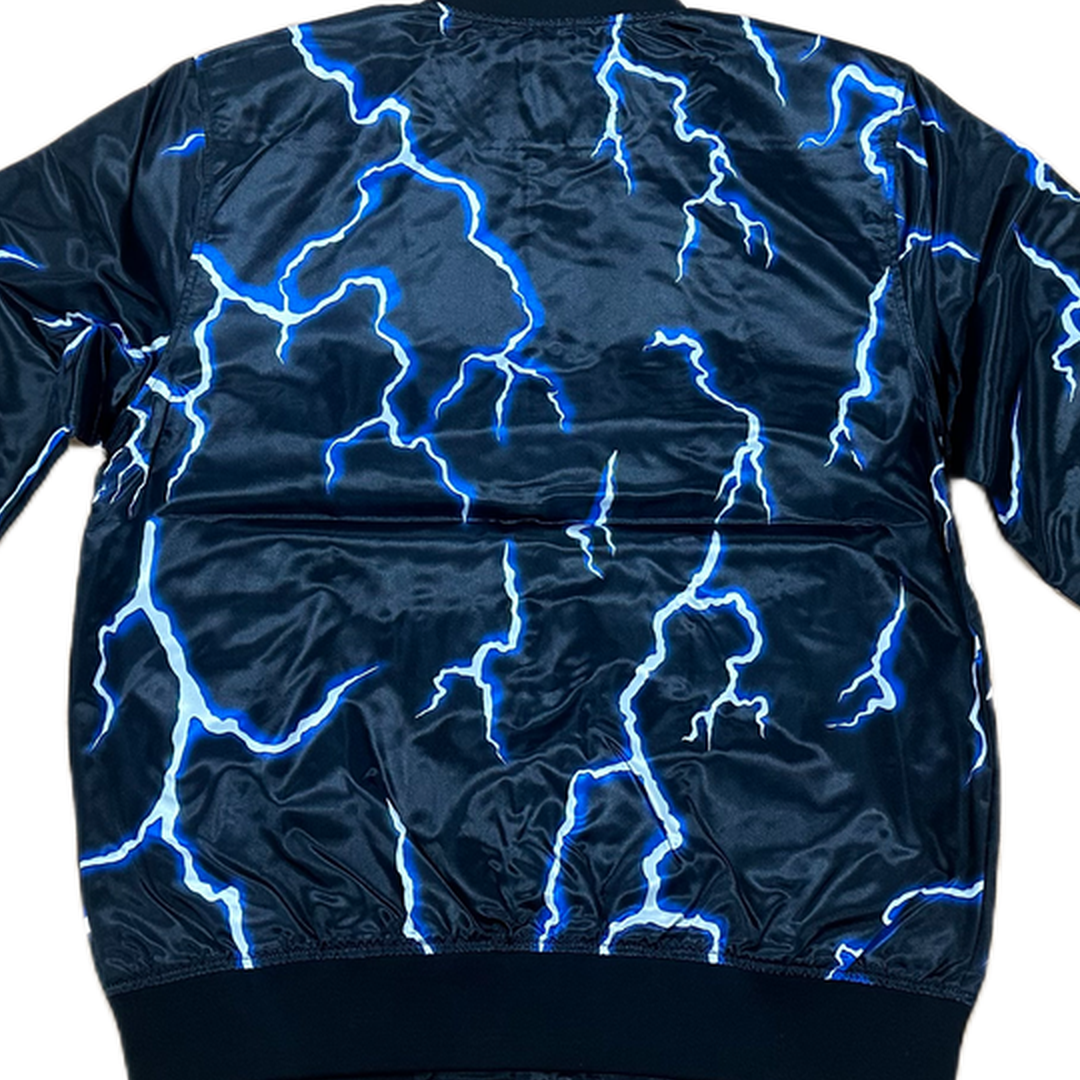 Mitchell And Ness Mitchell And Ness Lightning Satin Jack Jacket Prpl&Blk MN18006LALPTBKM