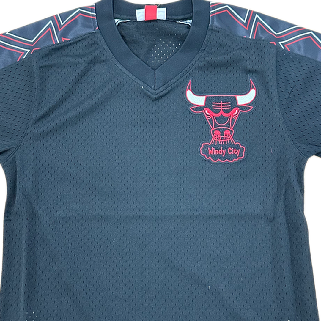 Mitchell And Ness Mitchell And Ness Mesh V Neck Chicago Sporttop Blk MN182BA85CXCBUKCOKBLKS