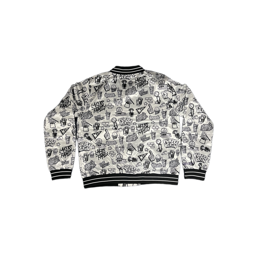 Mitchell And Ness Mitchell And Ness Nba W Doodle Satin J Jacket Gld MN1272LALYYPPPPTWHS