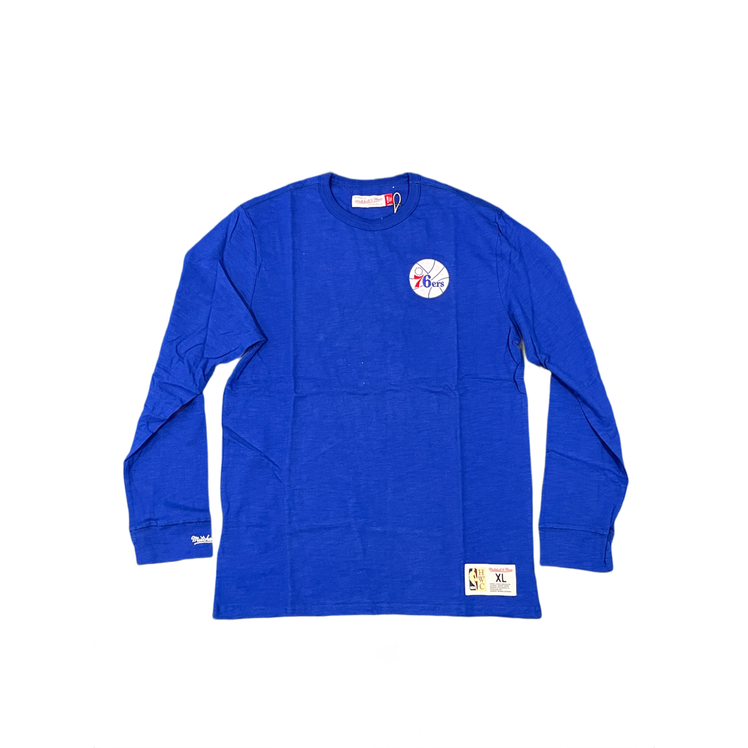 Mitchell And Ness Mitchell And Ness Slub Ls Tee Philadel Sporttop Blu MN18010P76ROYA1S