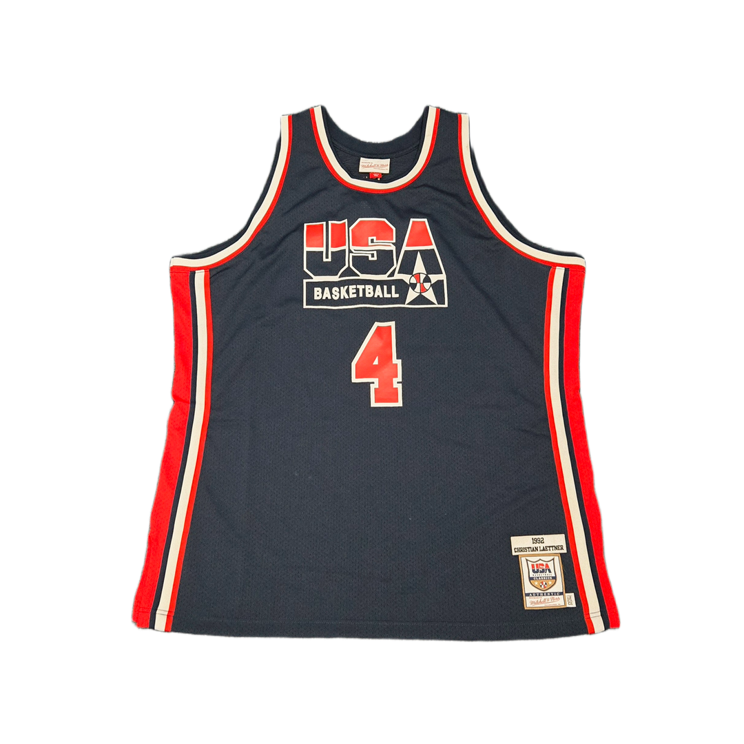Mitchell And Ness Mitchell And Ness Team Usa Auth Jersey Sporttop Nvy MN18415USANAVY92CLAM