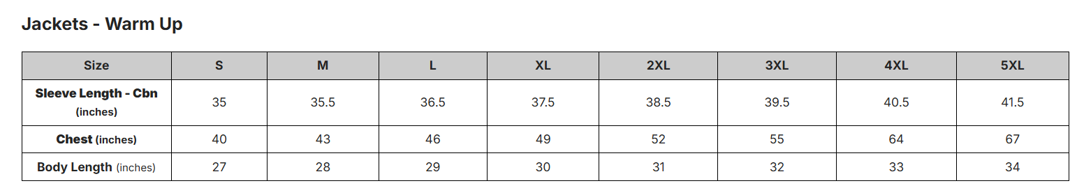 Shoes Size Chart Image