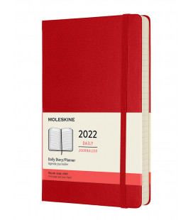 12-Months Daily Large Scarlet Red Hard Cover