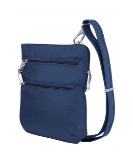 Anti-Theft Classic Slim Double Zip Crossbody Bag Sling Bag