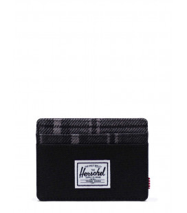 Herschel Charlie Rfid Black/Grayscale Plaid Wallet