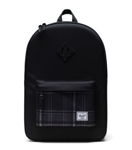 Herschel Heritage Black/Grayscale Plaid Backpack