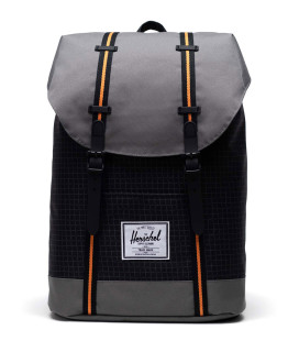 Herschel Retreat Black Grid/Gargoyle/Sun Orange Backpack