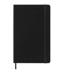 Classic Daily Planner 2024 (LARGE) Hard 18-Month — Black [Notebook and Pads]