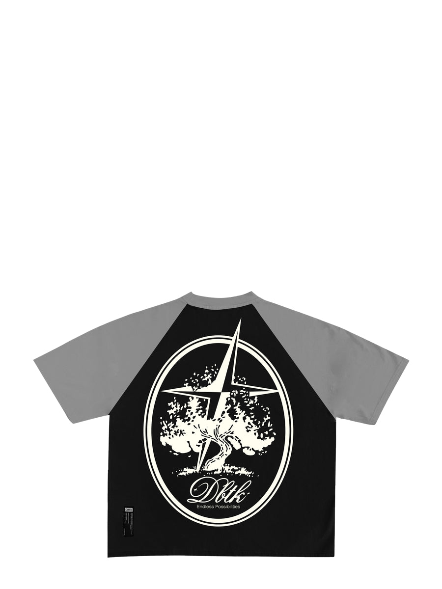 DONT BLAME THE KIDS APPAREL CO EVERGREEN RAGLAN TEE EMB
