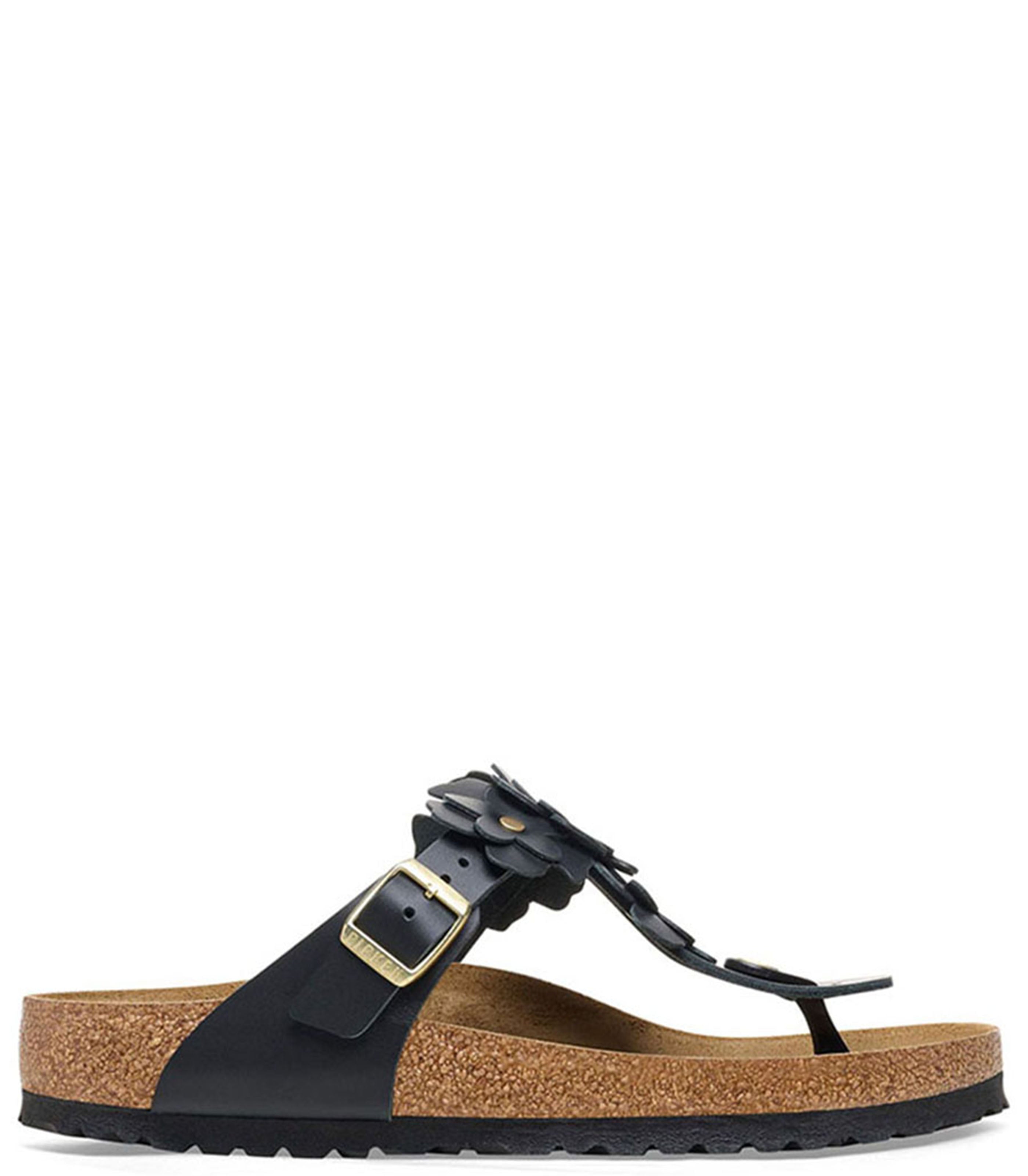 BIRKENSTOCK Gizeh Flower Embellishment Womens Black