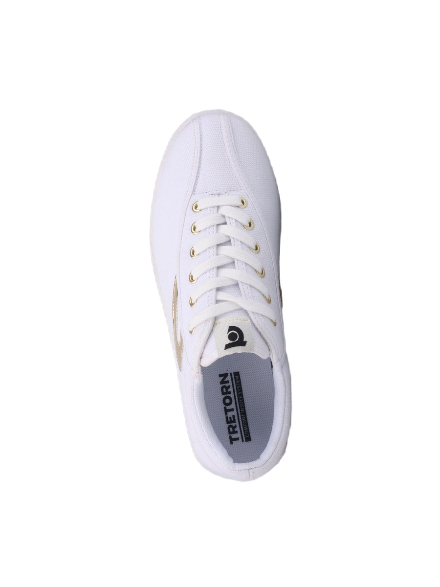 TRETORN Nylite White/Gold Womens Sneakers