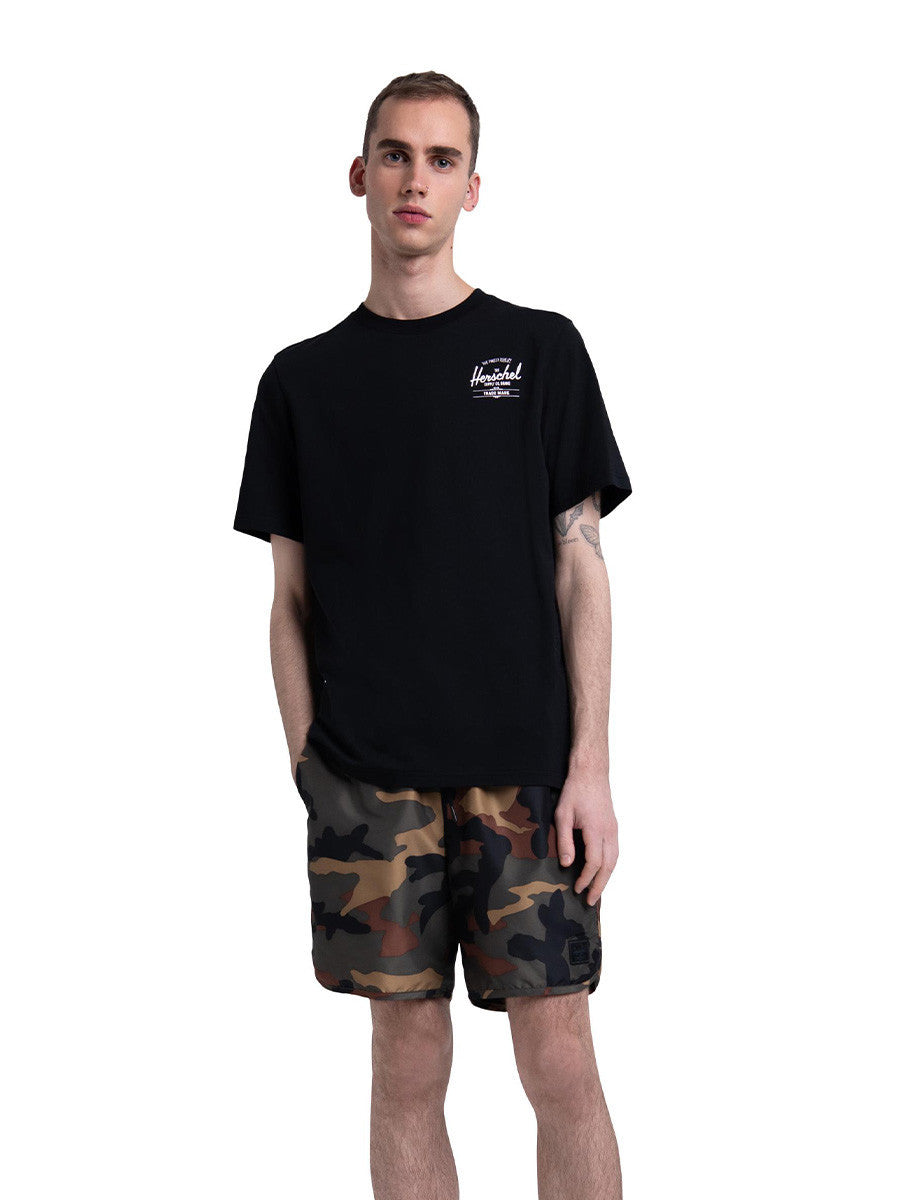 HERSCHEL Tee Knits Unisex Blk/Wh Classic Logo