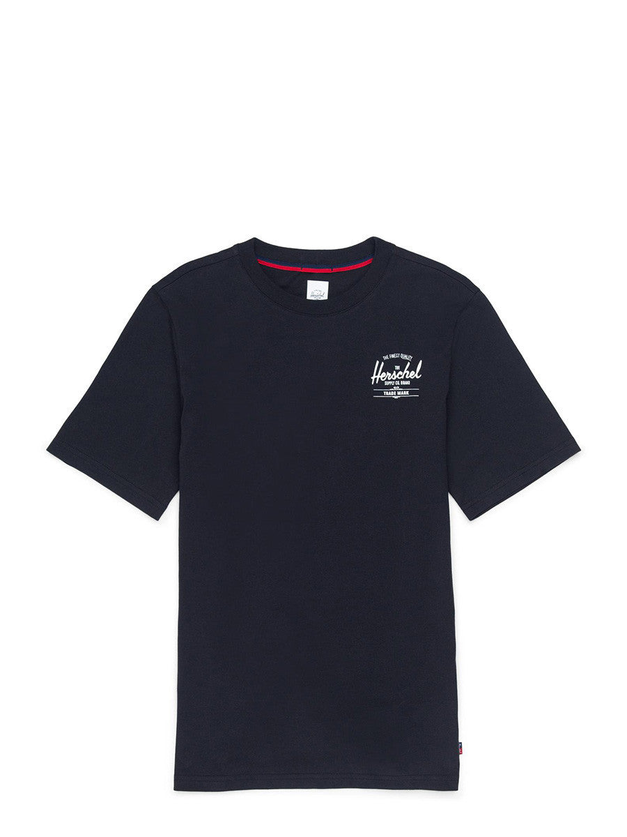 HERSCHEL Tee Knits Unisex Blk/Wh Classic Logo