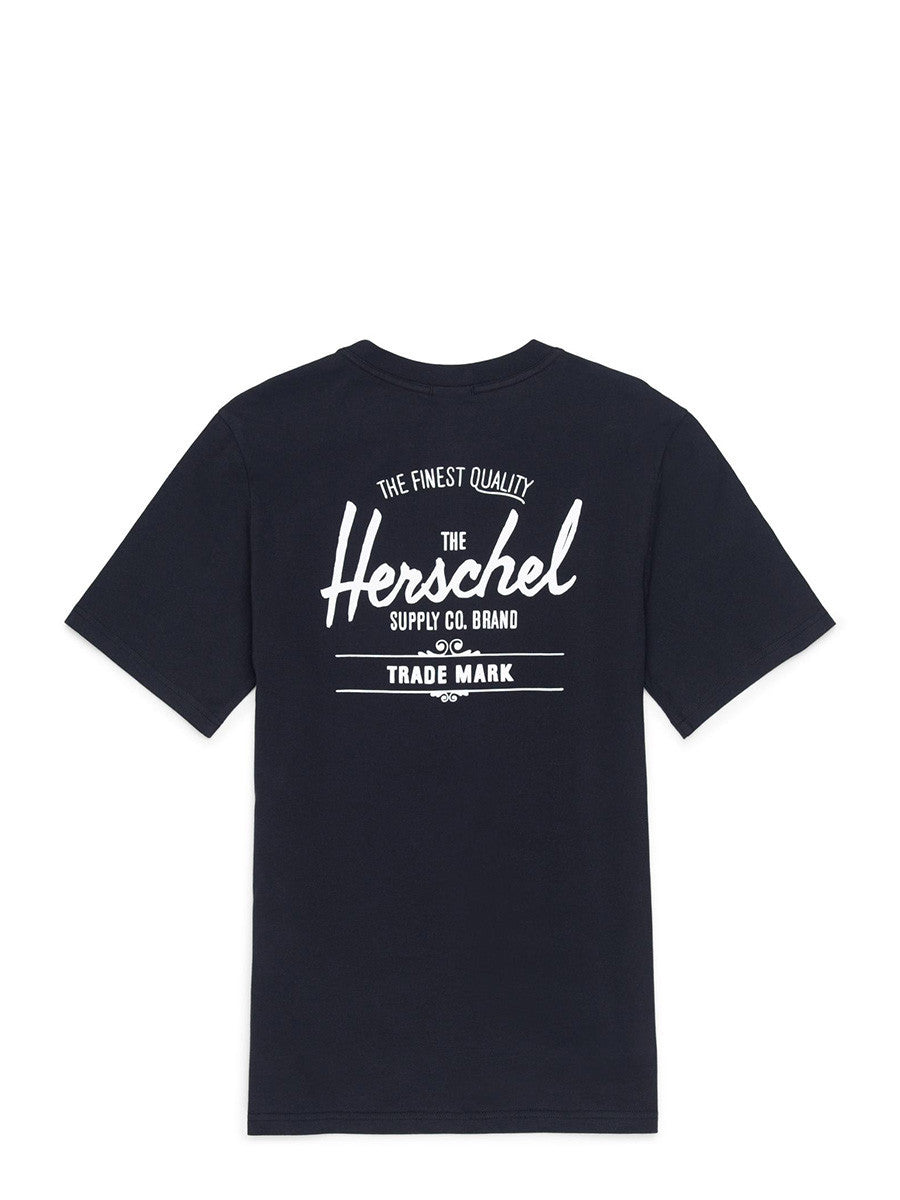 HERSCHEL Tee Knits Unisex Blk/Wh Classic Logo