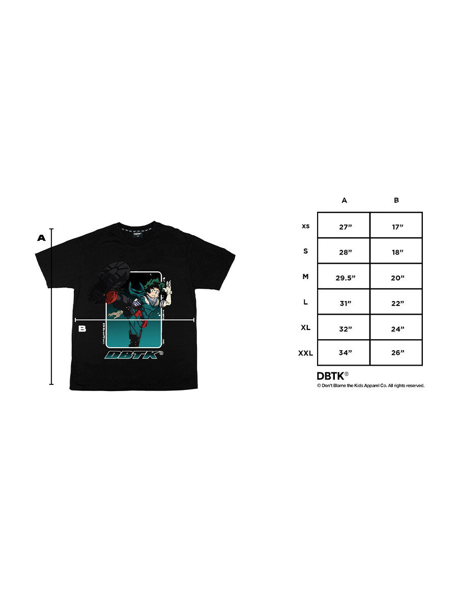 DONT BLAME THE KIDS APPAREL CO DBTK x MHA Deku Tee