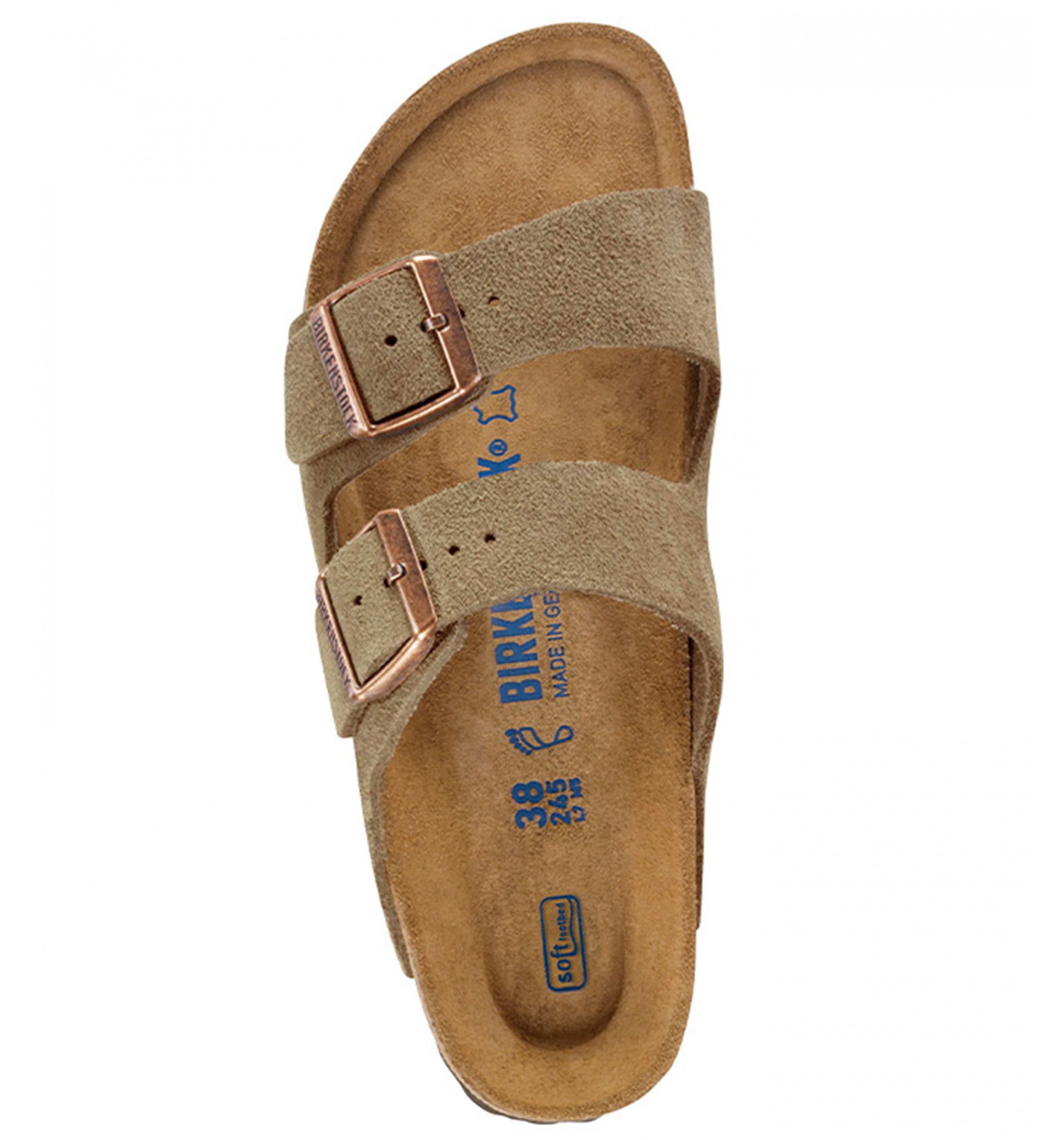 BIRKENSTOCK Arizona Sfb Suede Mens Taupe