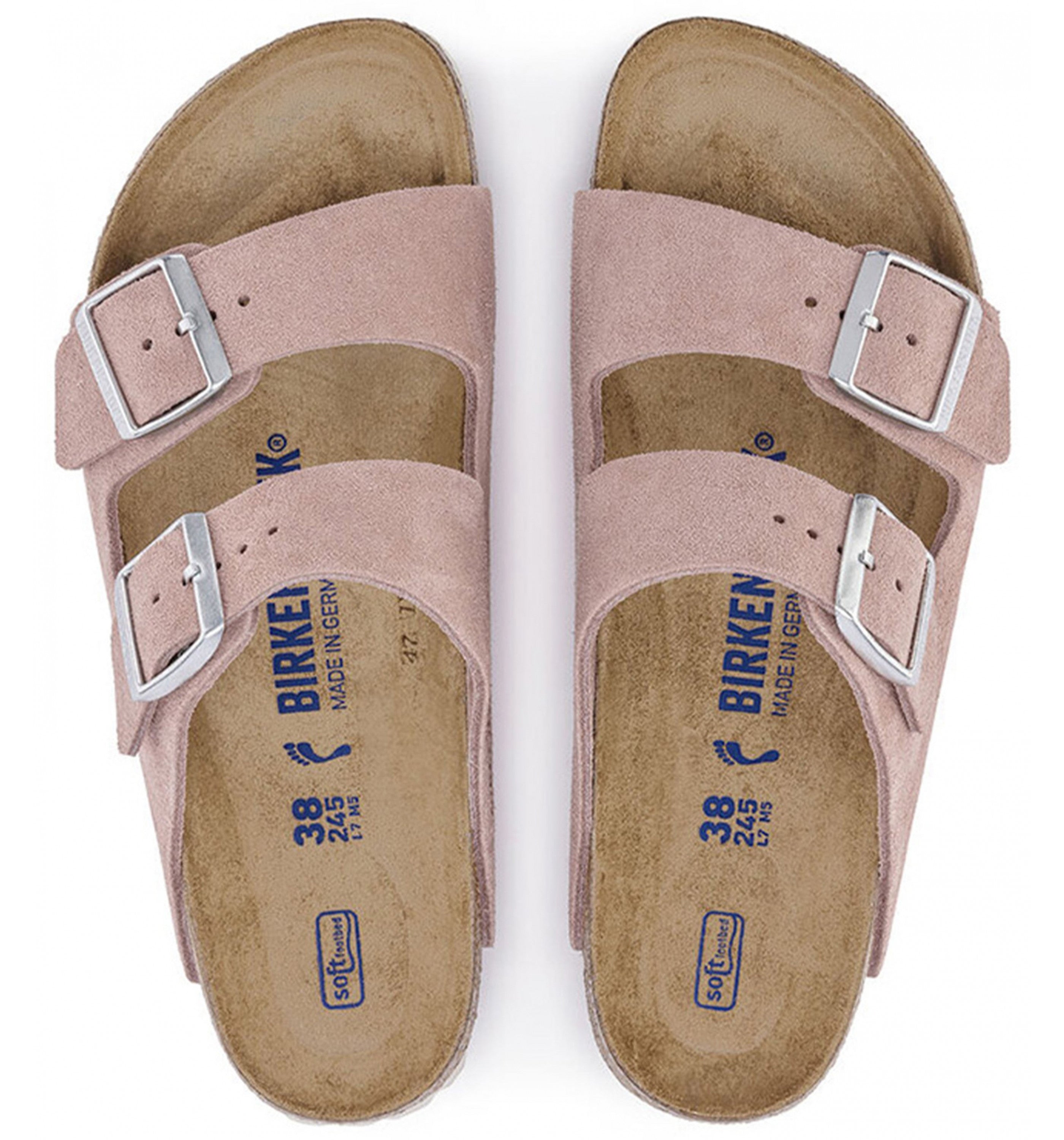 BIRKENSTOCK Arizona Sfb Suede Womens Pink Clay