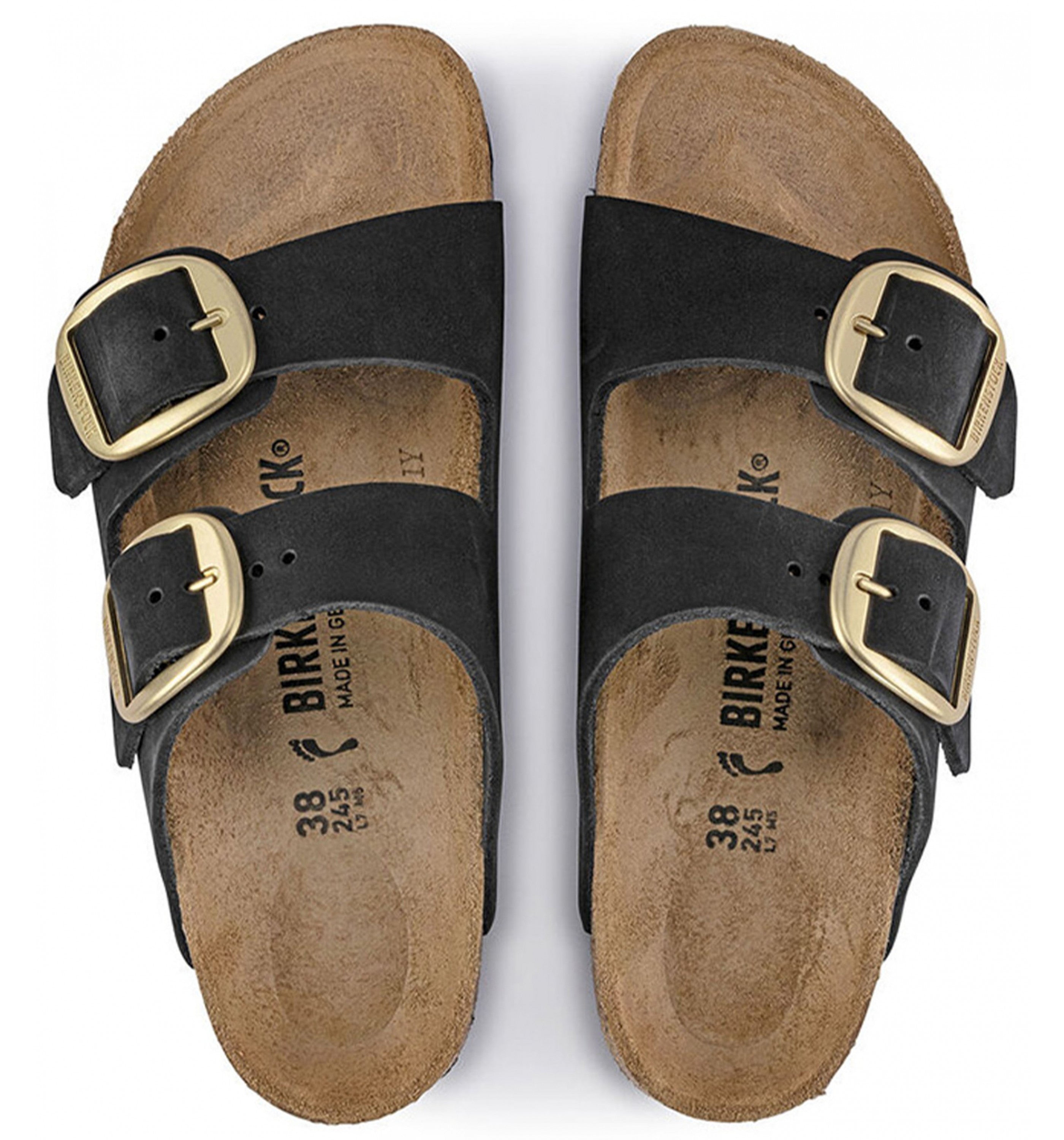 BIRKENSTOCK Arizona Big Buckle Nubuck Womens Black