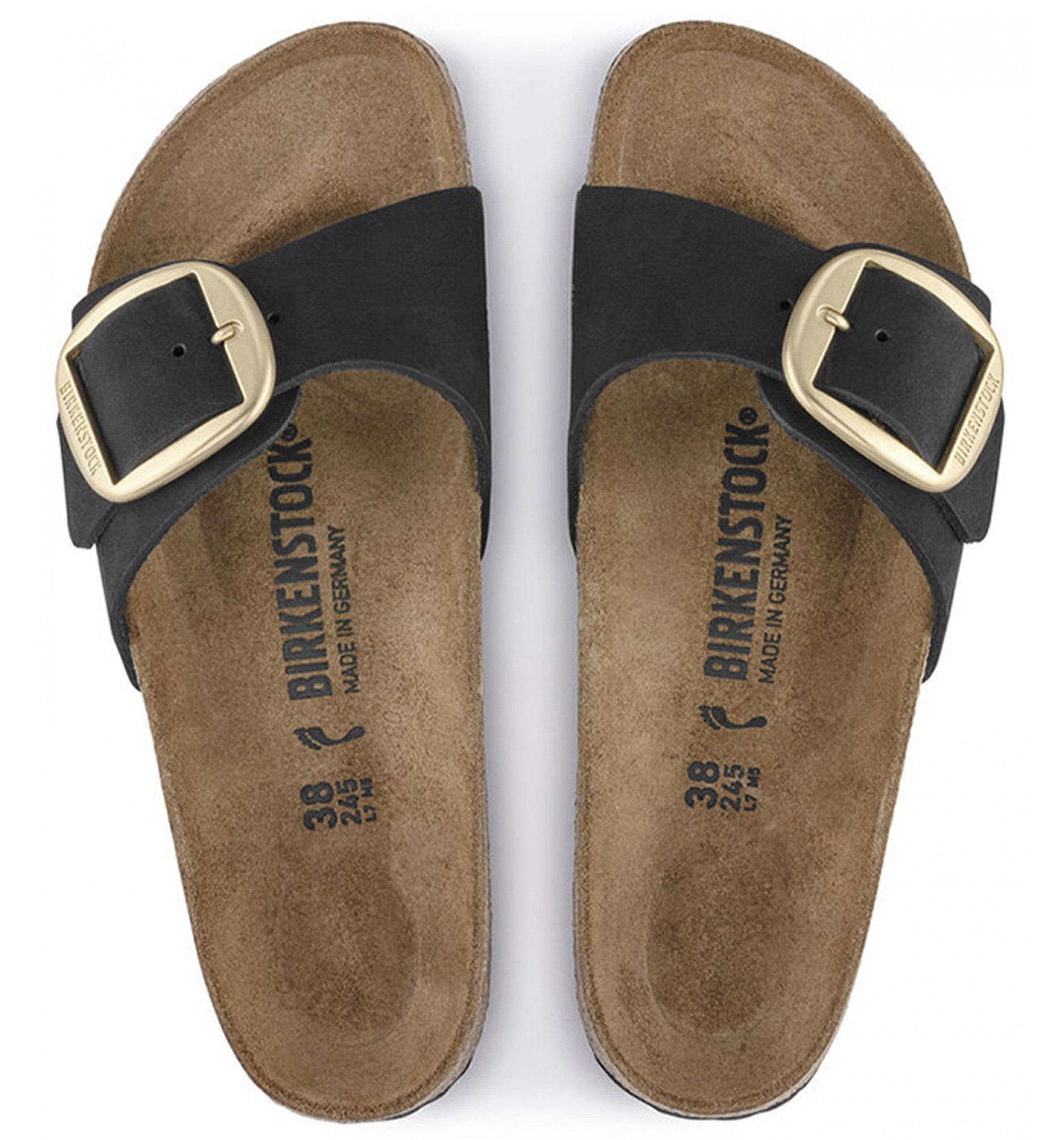 BIRKENSTOCK Madrid Big Buckle Nubuck Womens Black