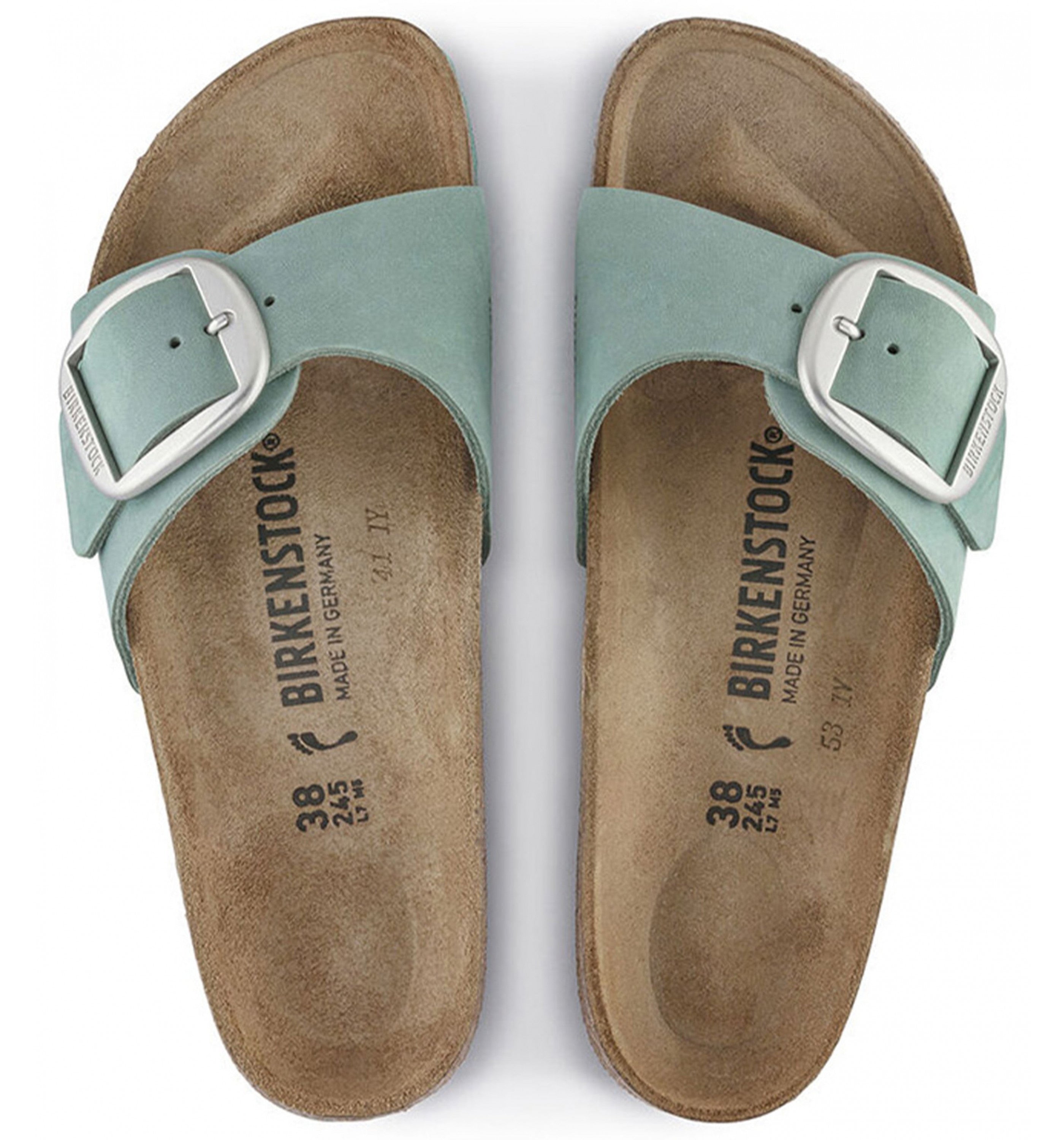 BIRKENSTOCK Madrid Big Buckle Nubuck Womens Beryl