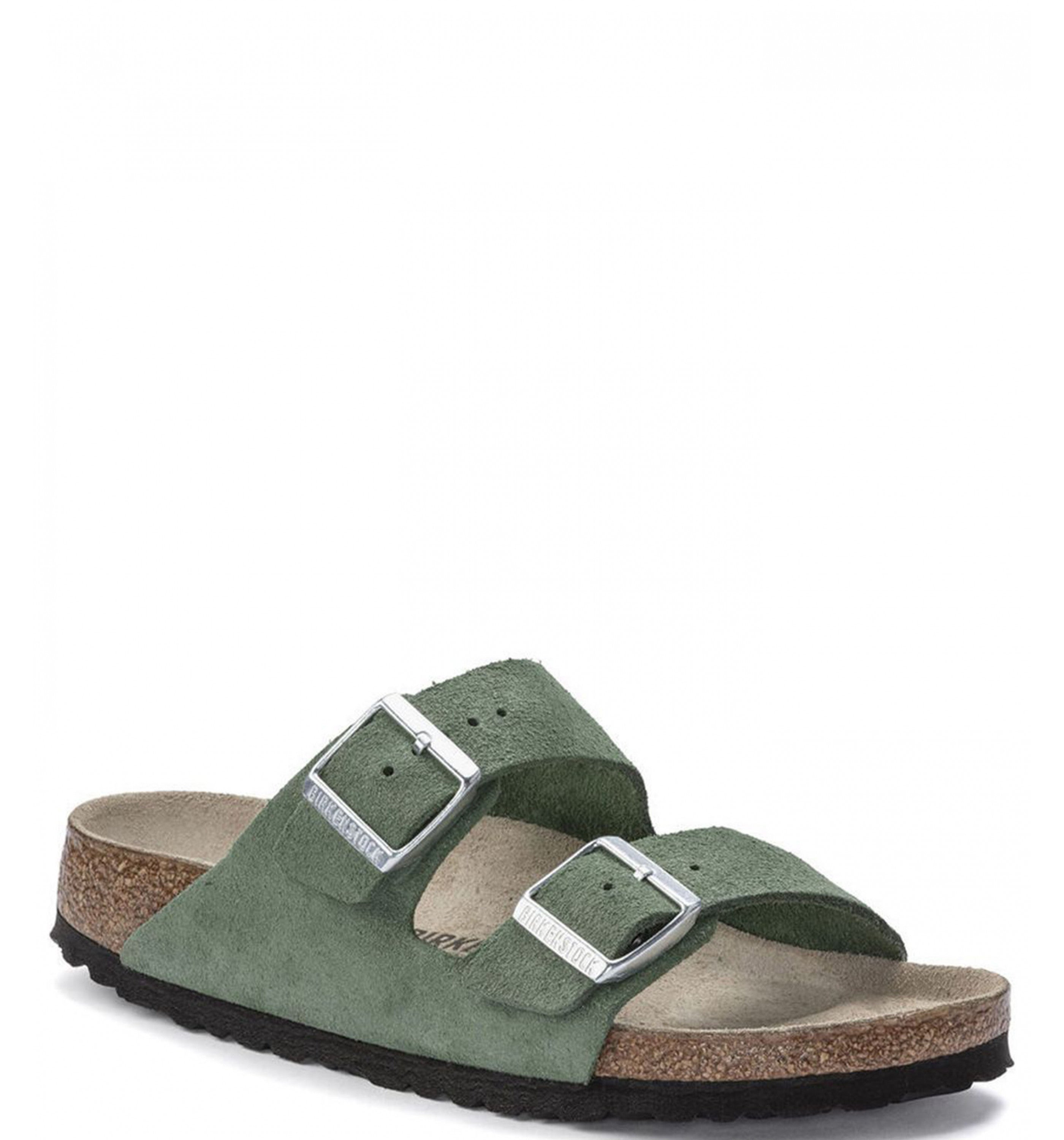 BIRKENSTOCK Arizona Shimmering Leather Womens Thyme