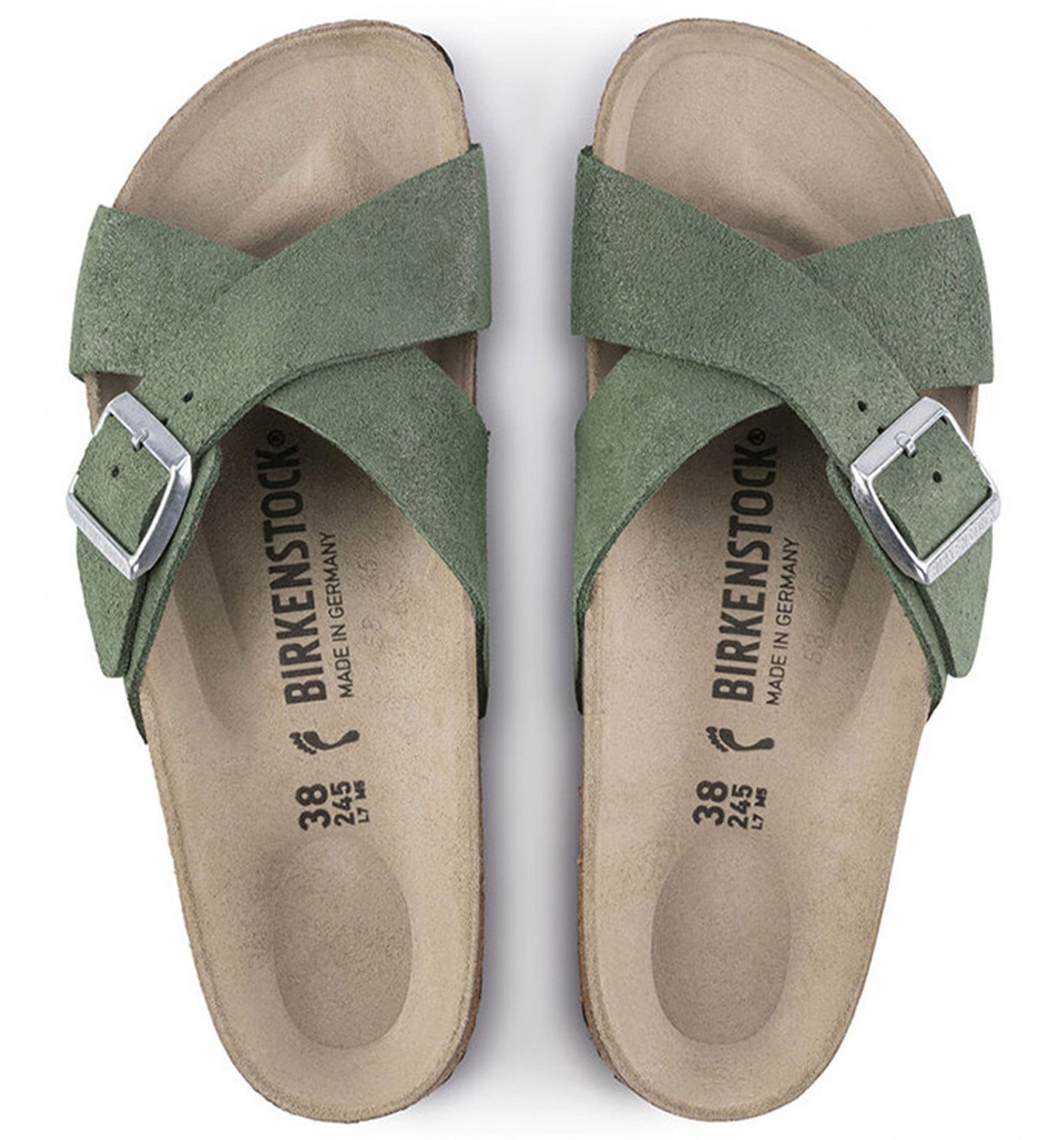 BIRKENSTOCK Siena Shimmering Leather Womens Thyme