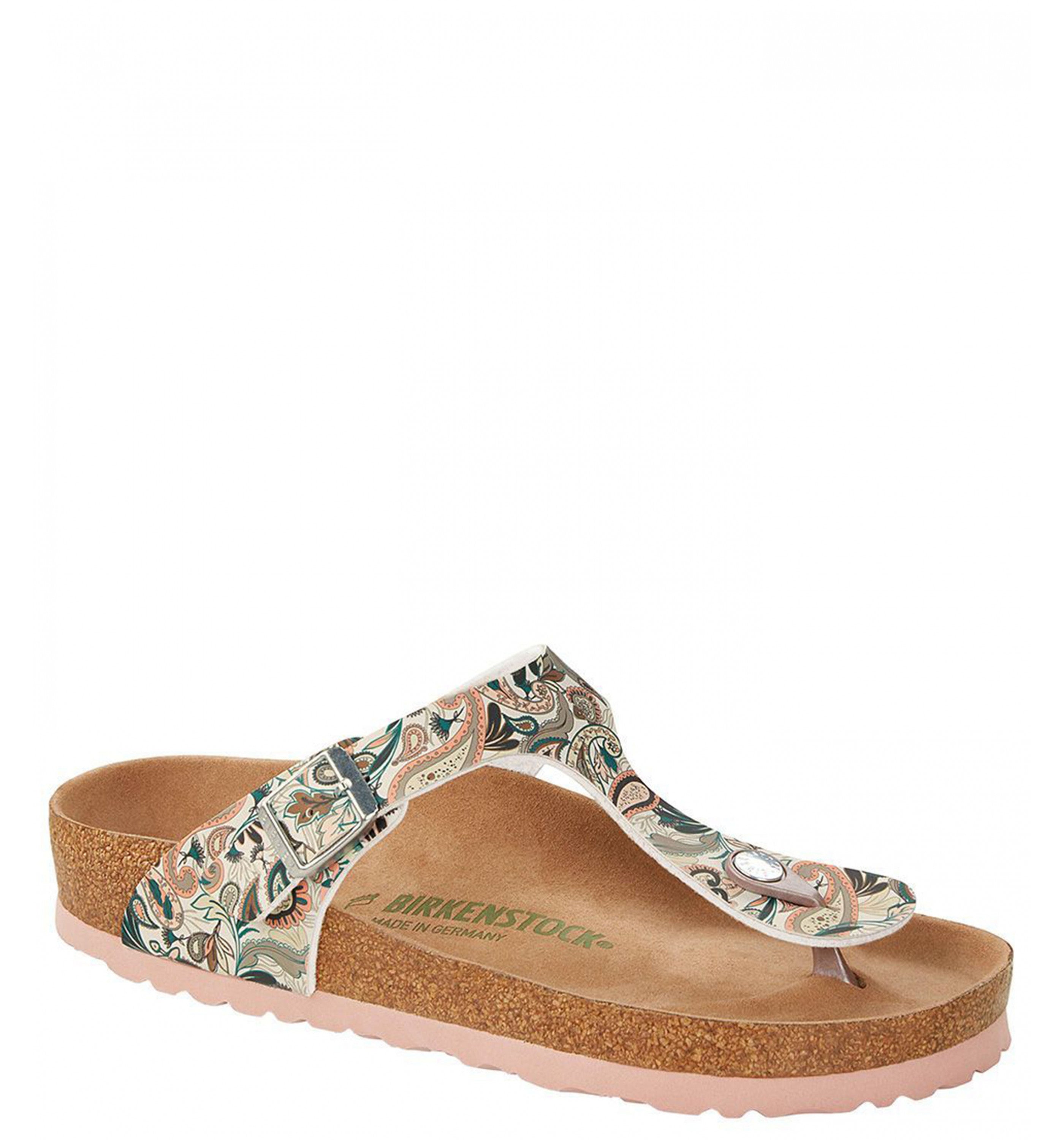 BIRKENSTOCK Gizeh Paisley Pattern (Vegan) Womens Paisley Light Rose