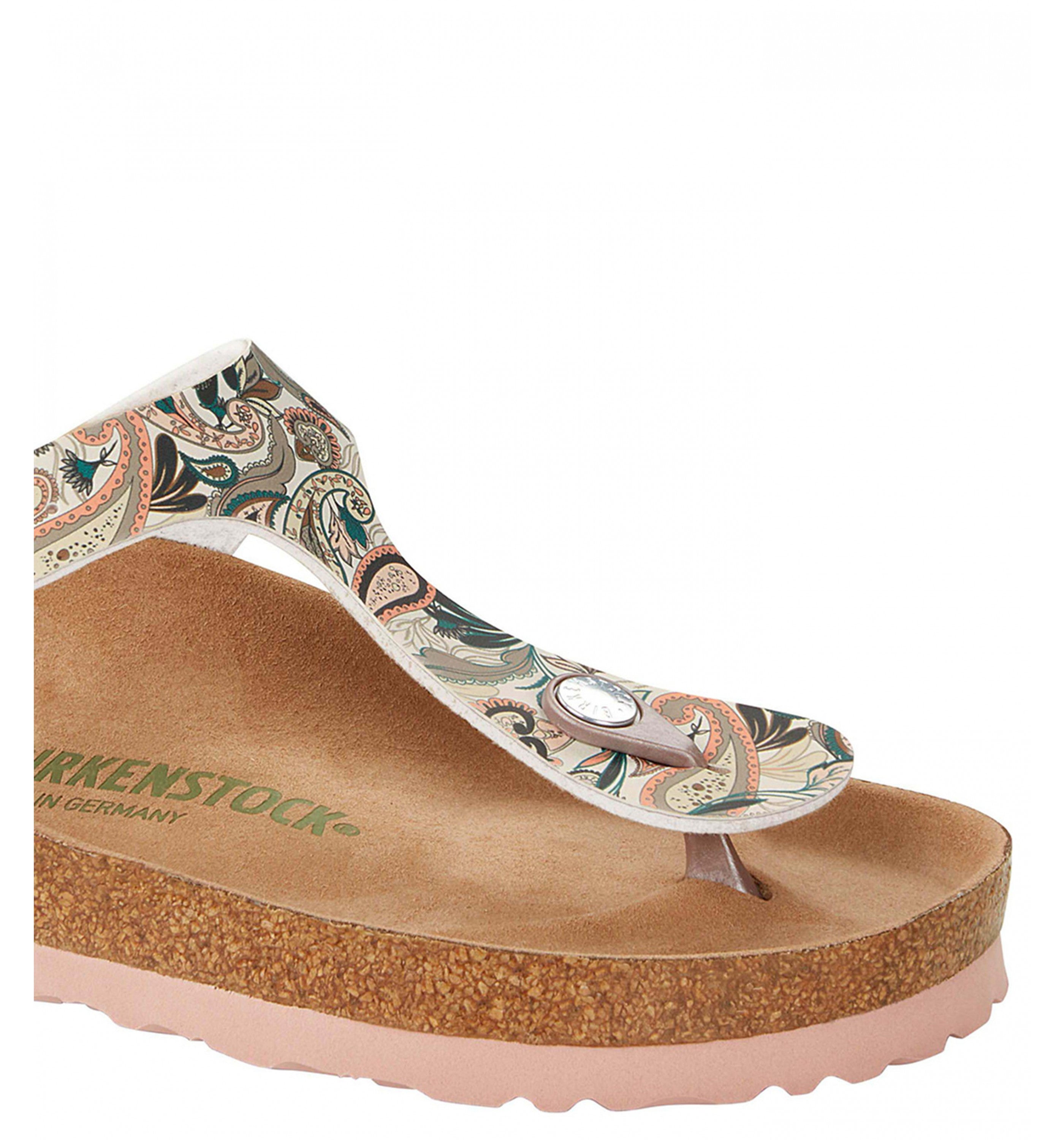 BIRKENSTOCK Gizeh Paisley Pattern (Vegan) Womens Paisley Light Rose