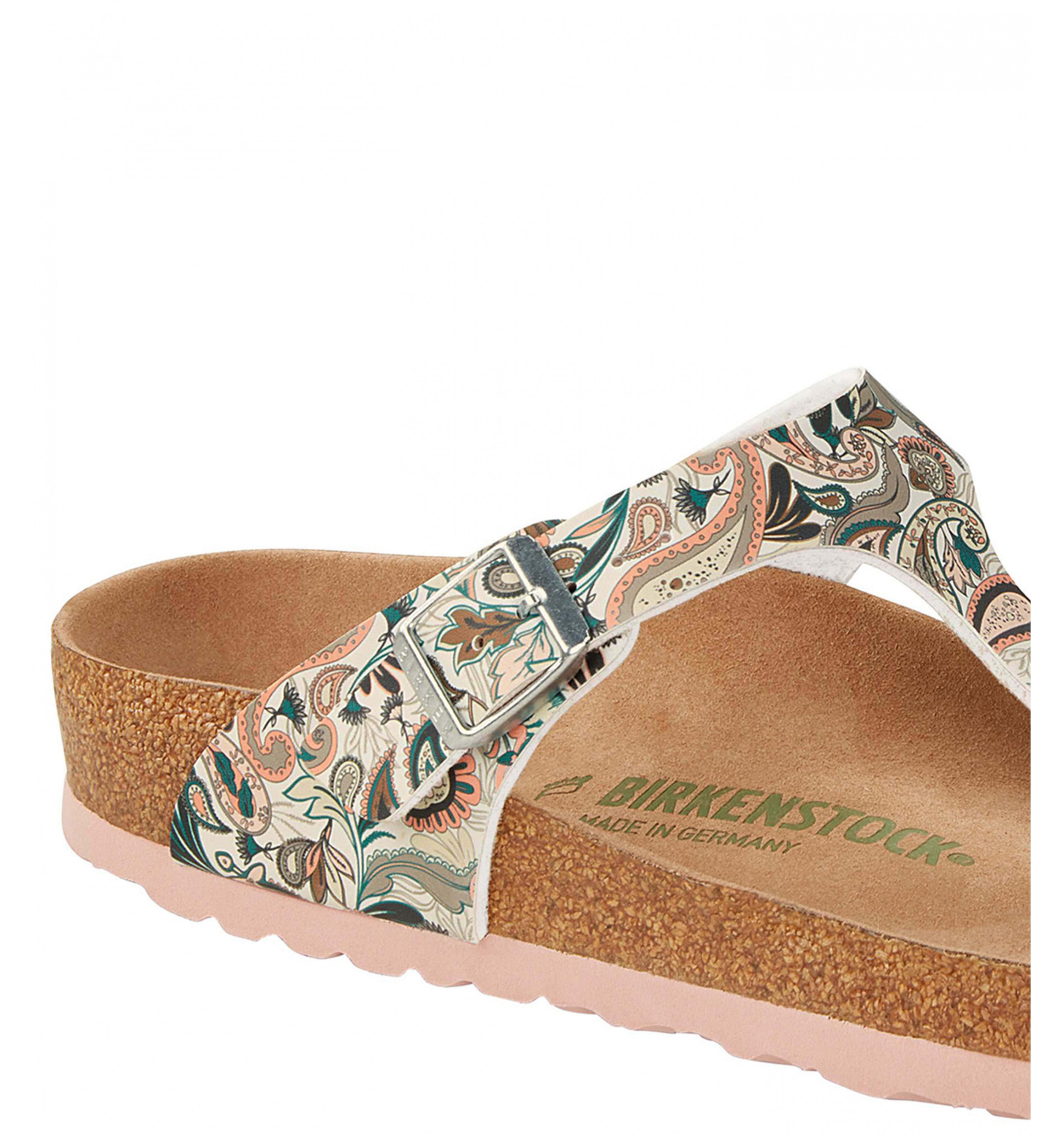 BIRKENSTOCK Gizeh Paisley Pattern (Vegan) Womens Paisley Light Rose