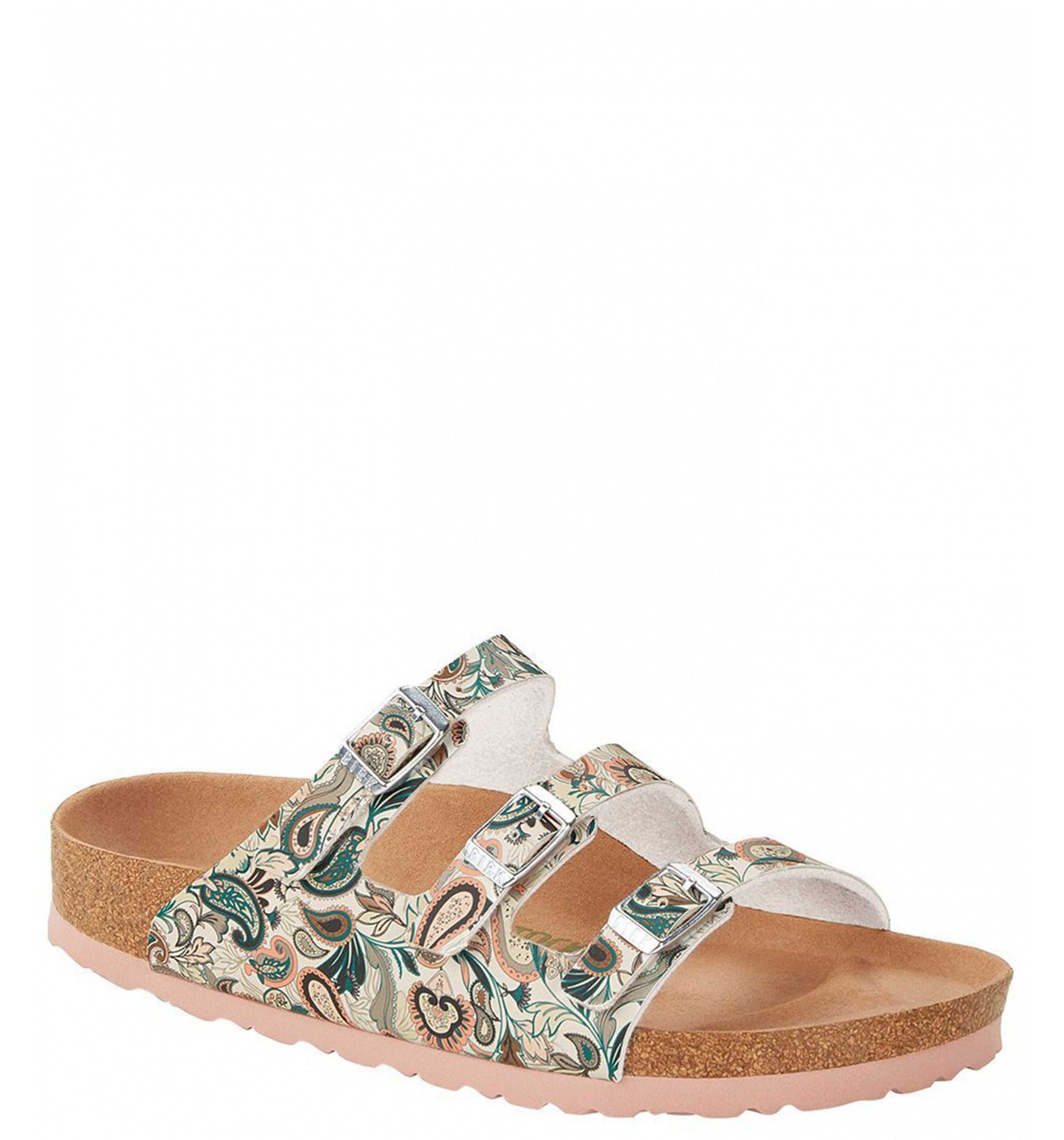 BIRKENSTOCK Florida Paisley Pattern (Vegan) Womens Paisley Light Rose