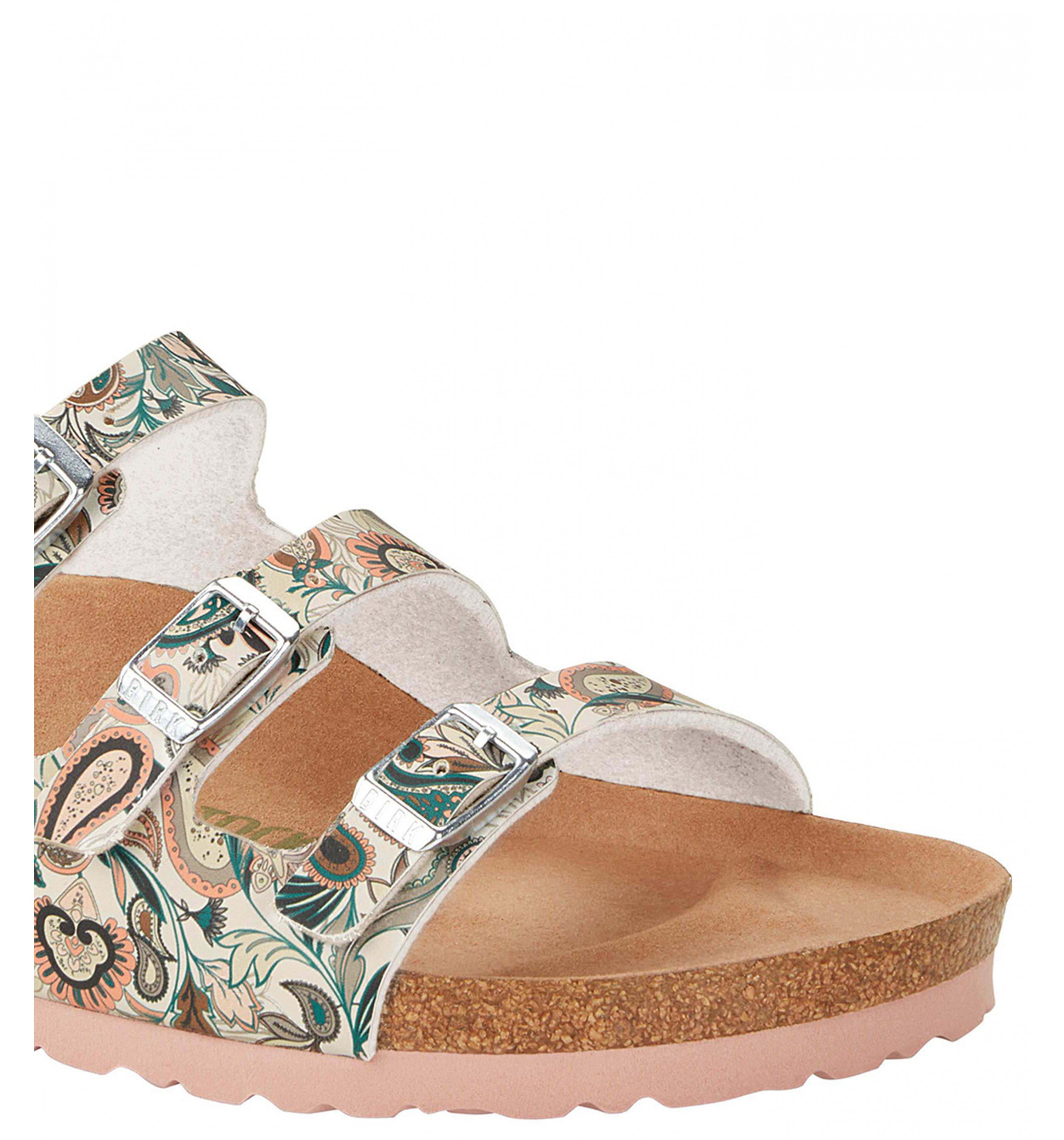 BIRKENSTOCK Florida Paisley Pattern (Vegan) Womens Paisley Light Rose