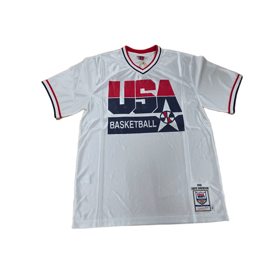 Mitchell And Ness Mitchell And Ness Authentic Shooting S Sporttop Wt MN18429USAWHIT92DRBM