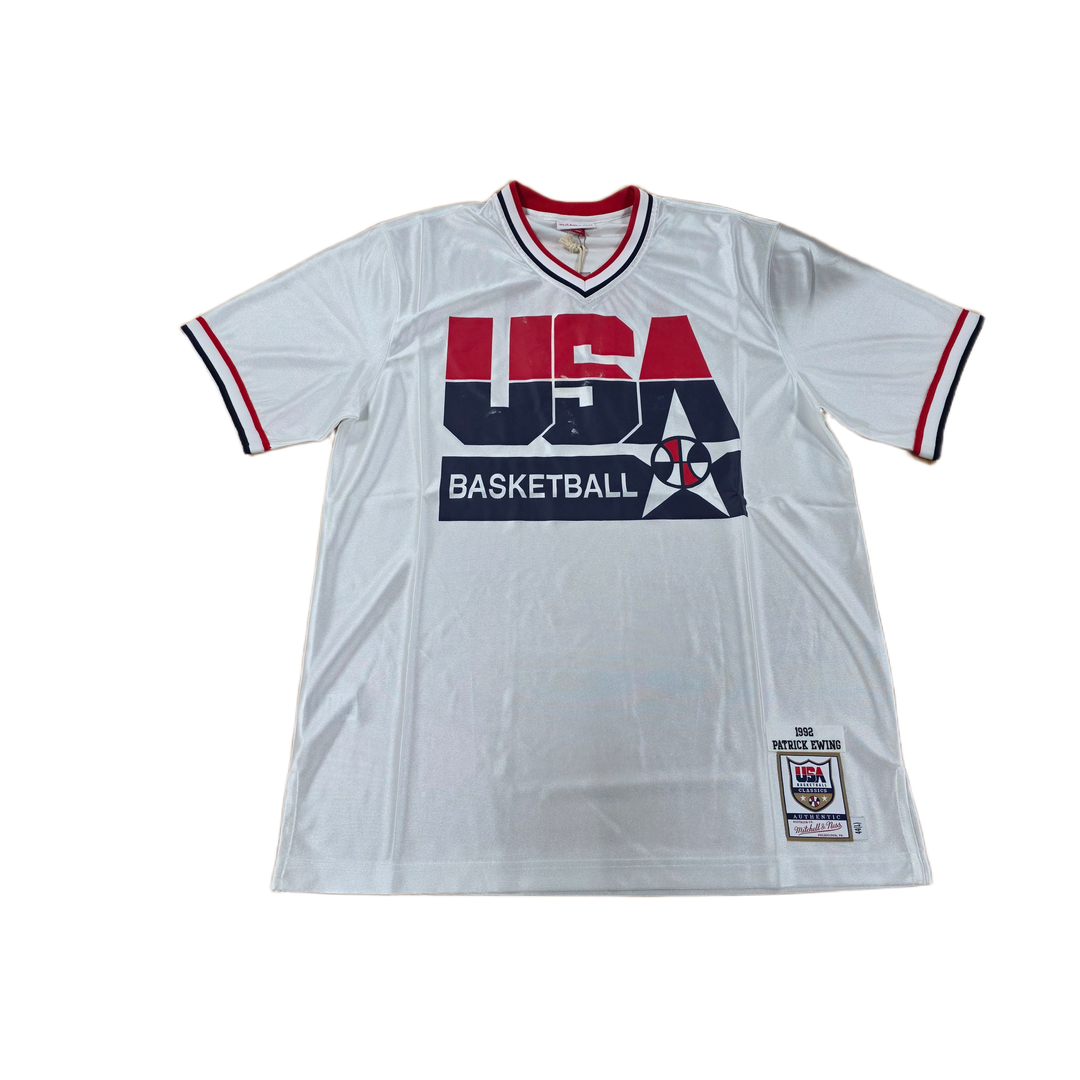 Mitchell And Ness Mitchell And Ness Authentic Shooting S Sporttop Wt MN18426USAWHIT92PEWM