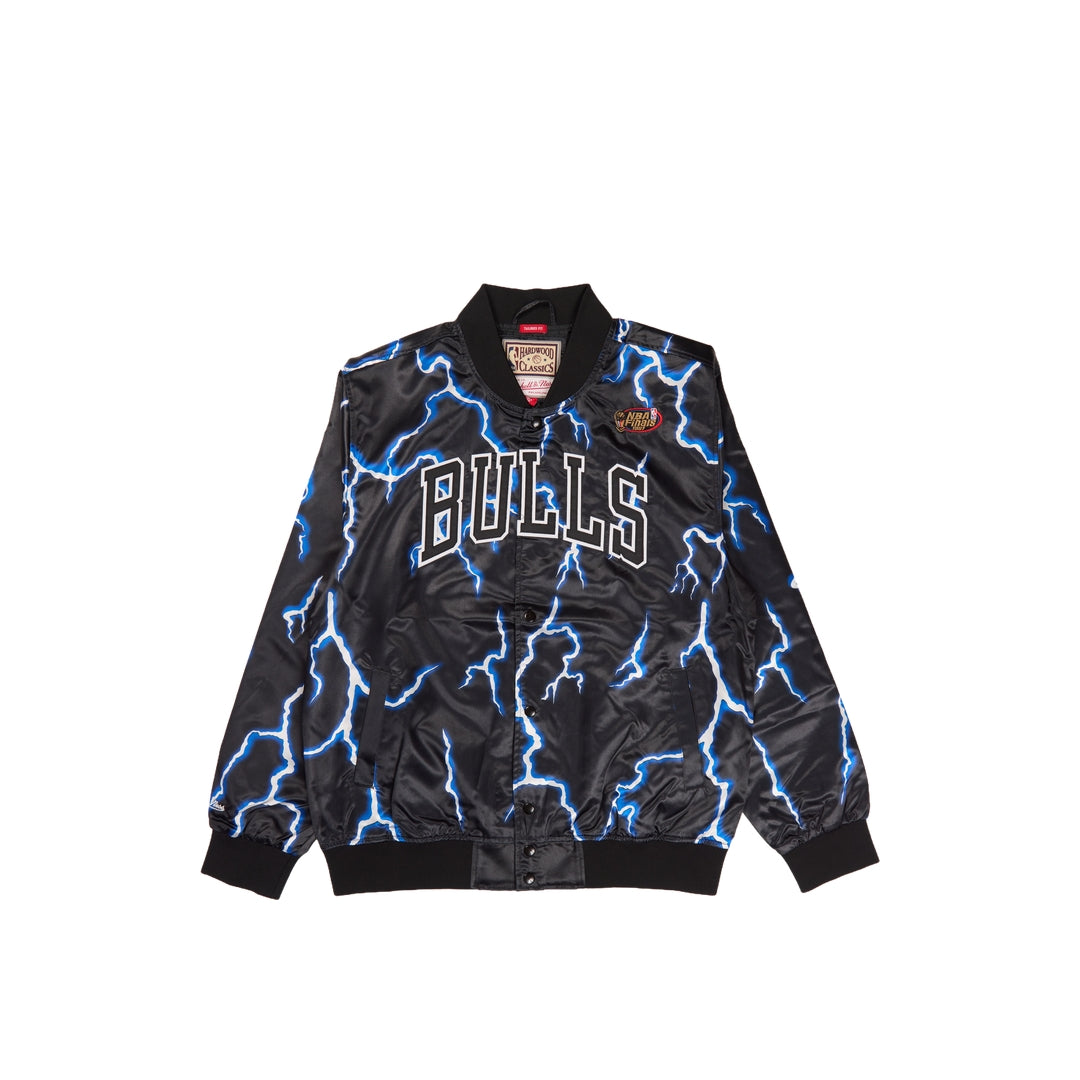 Mitchell And Ness Lightning Satin Jack Jacket Prpl&Blk