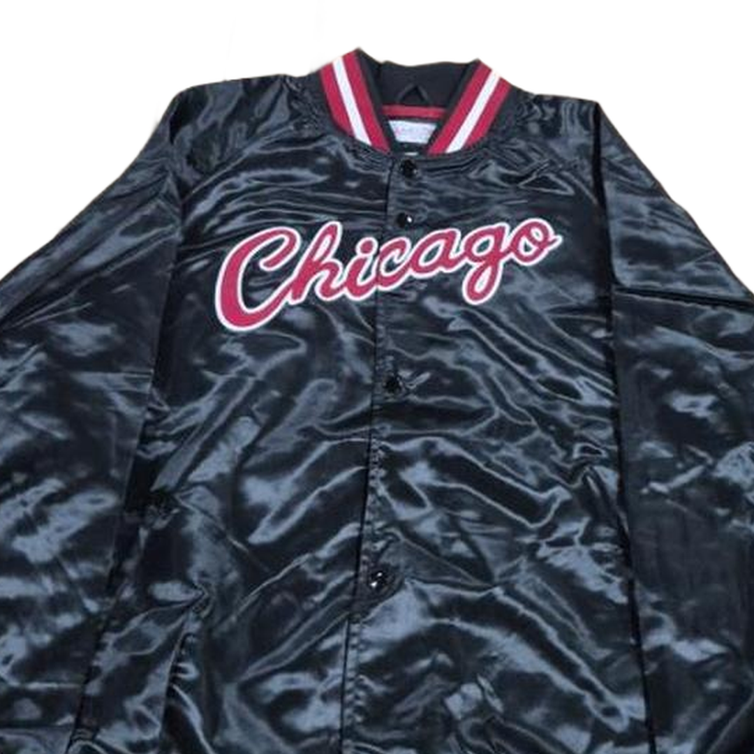 Mitchell And Ness Mitchell And Ness Lt. Weight Satin Jac Jacket Blk MN18013CBUBLCK1S