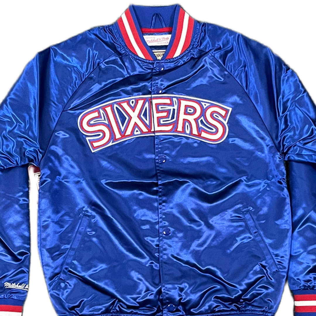 Mitchell And Ness Mitchell And Ness Lt.Weight Satin Jack Jacket Blu MN18013P76ROYA1S