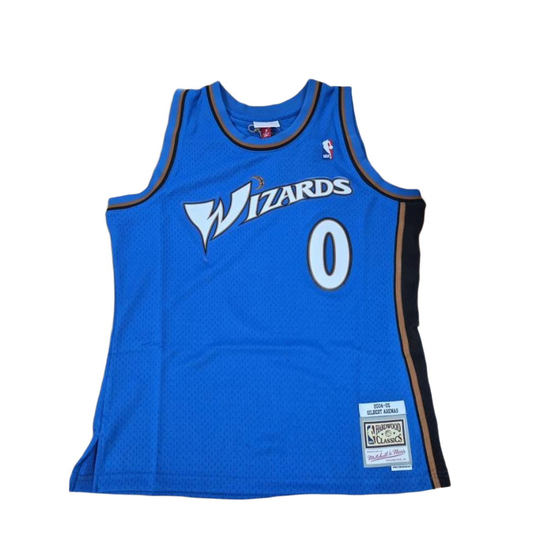 Mitchell And Ness Mitchell And Ness Nba Dark Jersey Wiza Sporttop Blu WWI04GARBLUE
