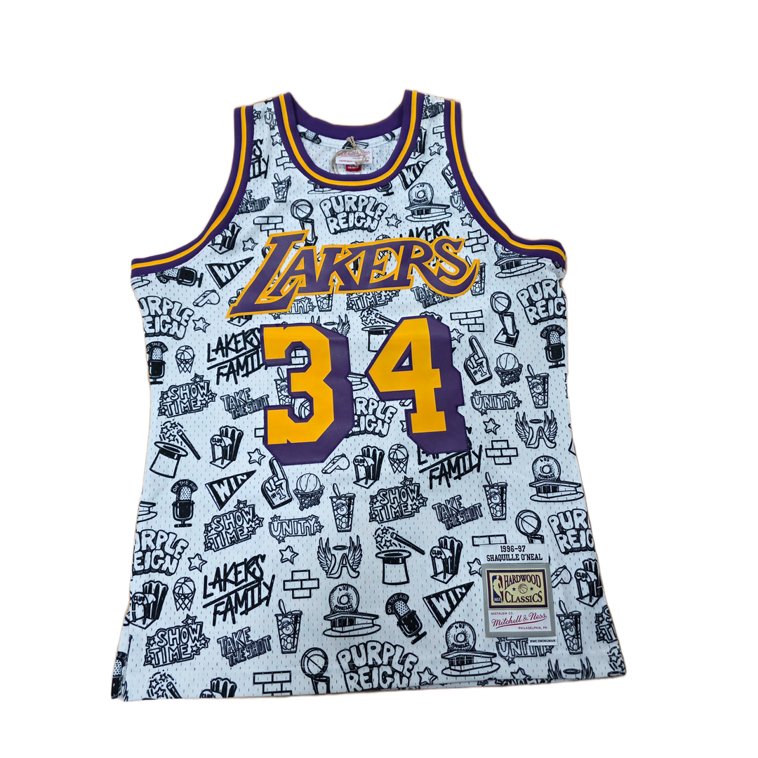 Mitchell And Ness Mitchell And Ness Nba Doodle Swingman Sporttop Gld MN1266LAL96SONPTWHS
