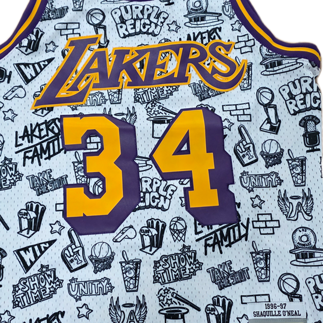 Mitchell And Ness Mitchell And Ness Nba Doodle Swingman Sporttop Gld MN1266LAL96SONPTWHS